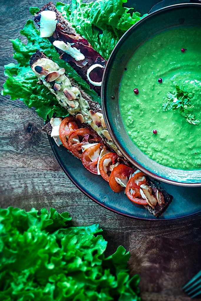 Velouté chou de Bruxelles et pois cassés